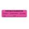 Nevs Portable Exam Labels - Portable Examination 7/8" x 3" Flr Pink w/Black X-4497 - alternate 1